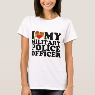 Camiseta I "corazón" mi oficial de policía militar