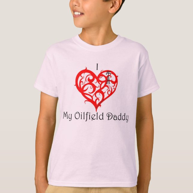Camiseta I "corazón" mi papá del olfield (Anverso)
