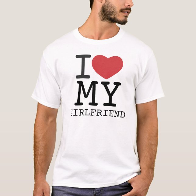 Camiseta I CORAZÓN MI personalizable de la NOVIA (Anverso)