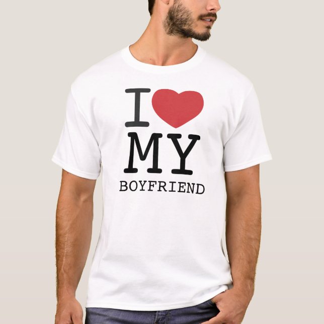 Camiseta I CORAZÓN MI personalizable del NOVIO (Anverso)