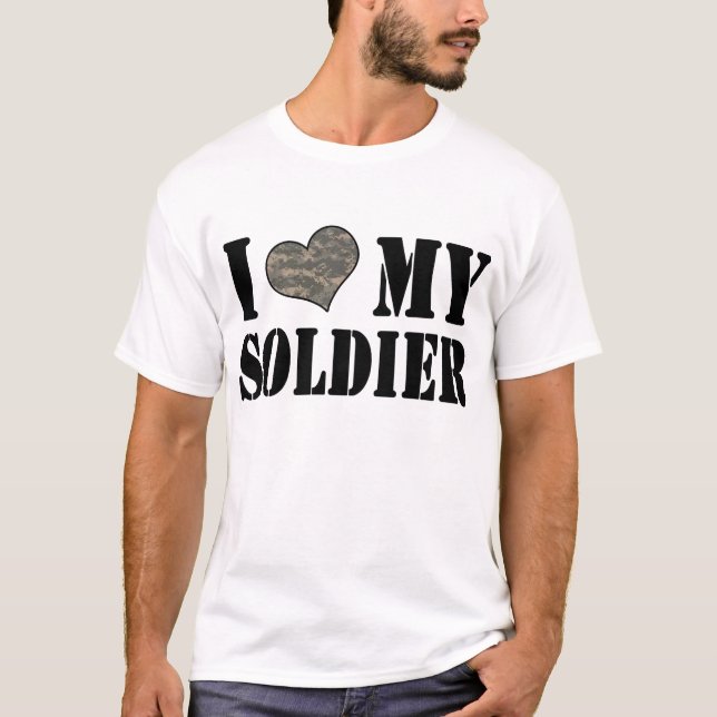 Camiseta I corazón mi soldado (Anverso)