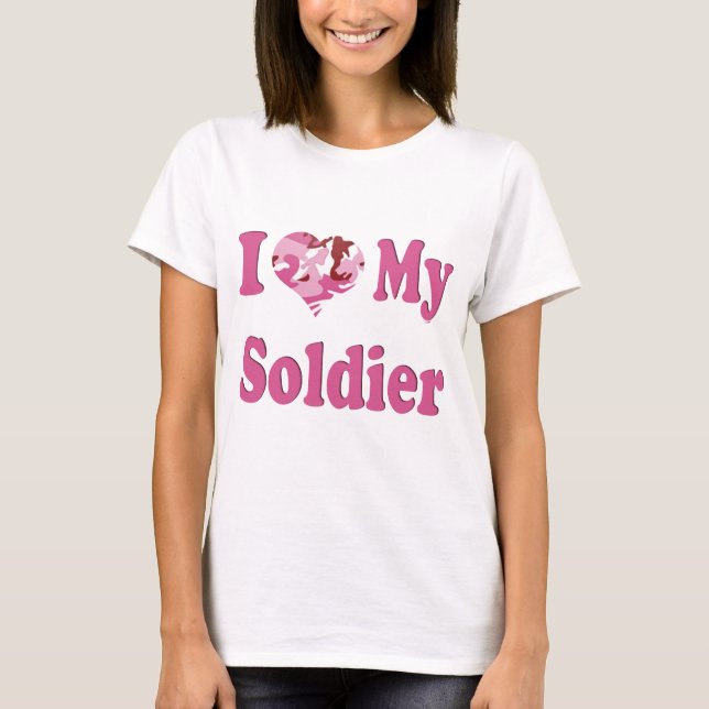Camiseta I corazón mi soldado (Anverso)