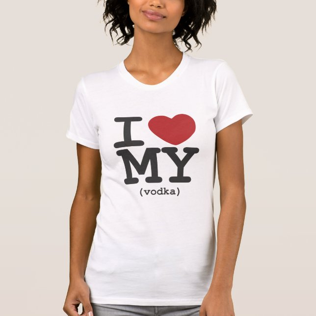 Camiseta I corazón mi vodka (Anverso)