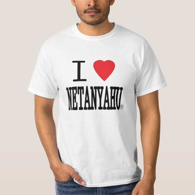 Camiseta I corazón Netanyahu (Anverso)