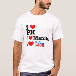 Camiseta I corazón pH, Manila, y Cebú