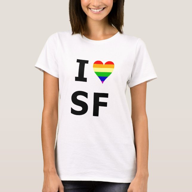 Camiseta I corazón San Francisco del gay (Anverso)