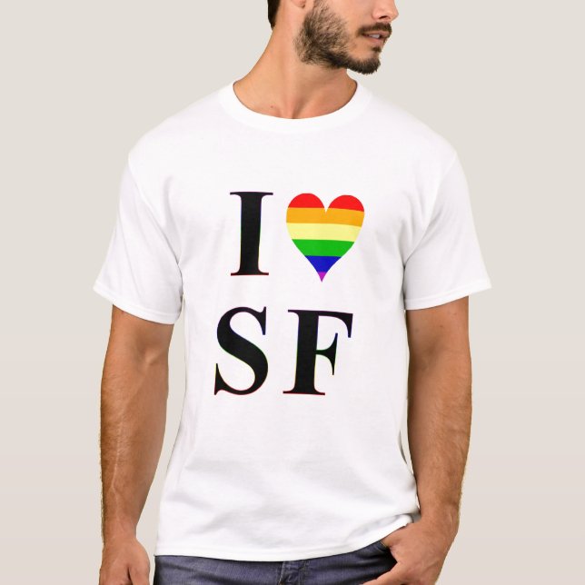 Camiseta I corazón San Francisco del gay (Anverso)