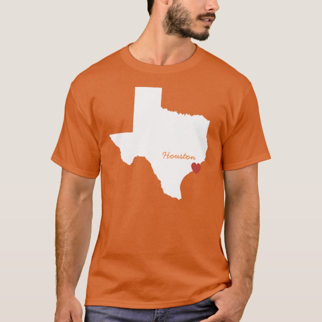 Camiseta I corazón Tejas - ciudad adaptable (Anverso)