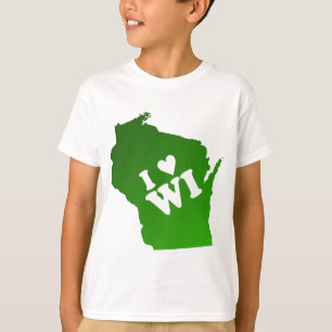 Camiseta I corazón Wisconsin