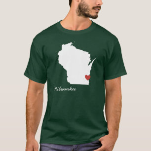 Camiseta I corazón Wisconsin - ciudad adaptable
