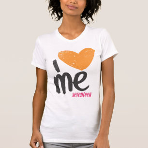 Camiseta I corazón yo anaranjado