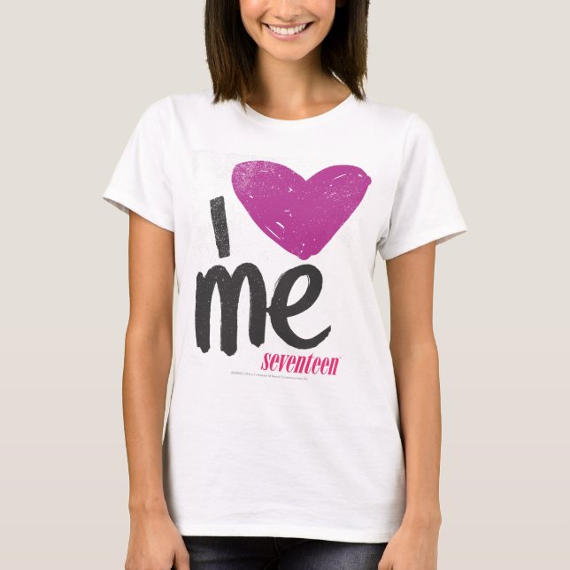 Camiseta I corazón yo púrpura (Anverso)