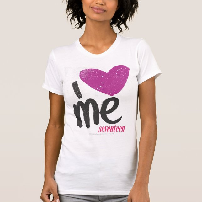 Camiseta I corazón yo púrpura (Anverso)