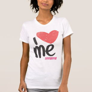Camiseta I corazón yo rosado