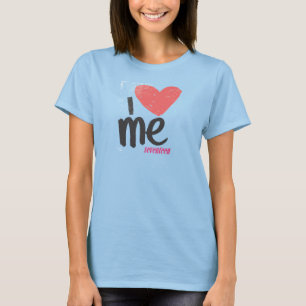 Camiseta I corazón yo rosado