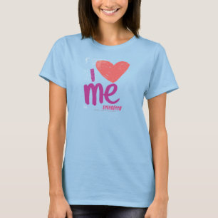 Camiseta I corazón yo Rosado-Púrpura