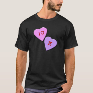 Camiseta I corazones del caramelo del corazón pi