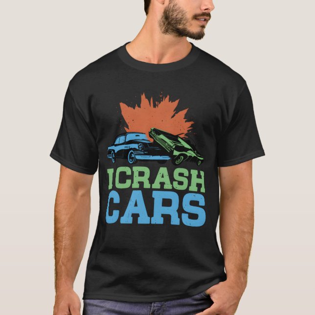 Camiseta I Crash Cars girl vintage (Anverso)