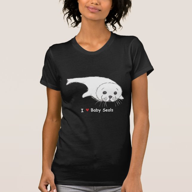 Camiseta I crías de foca del corazón (Anverso)
