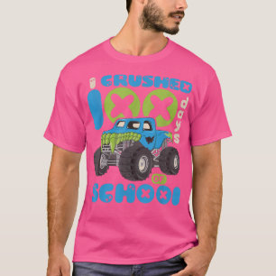 Camiseta I Crushed 100 Days Of School Boys Girls Kids Monst
