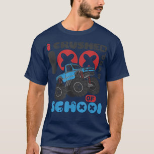 Camiseta I Crushed 100 Days Of School Boys Girls Kids Monst