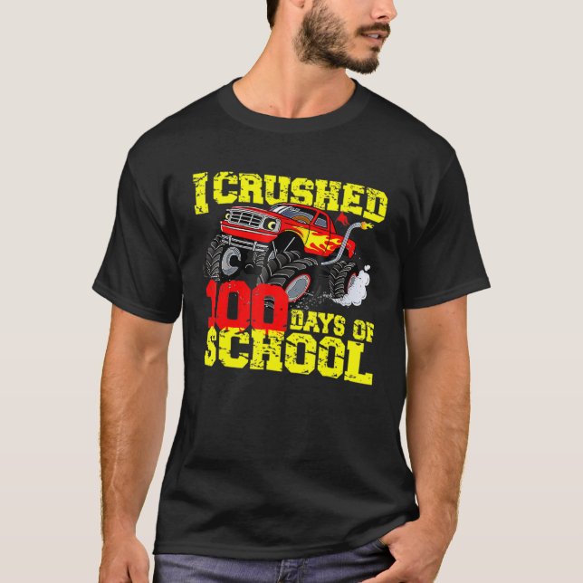 Camiseta I Crushed 100 Days Of School Happy 100th Day Stude (Anverso)