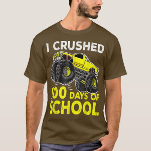 Camiseta I Crushed 100 Days Of School Monster Truck Funny K