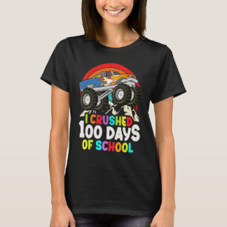 Camiseta I Crushed 100 Days Of School Monster Truck Kids Bo