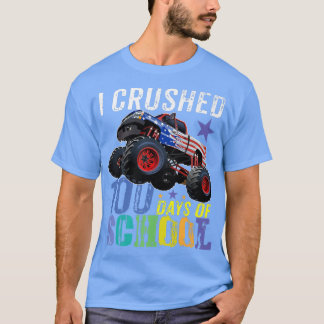 Camiseta I Crushed 100 Days of School Monster Truck Shirt f