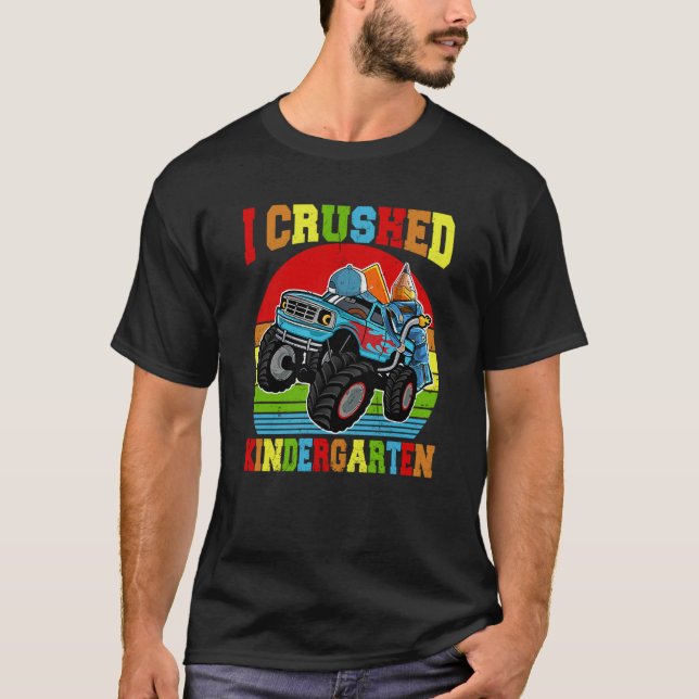 Camiseta I Crushed Kindergarten Monster Truck Graduation Bo (Anverso)