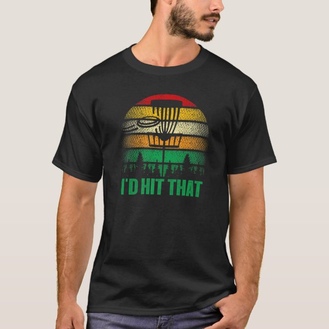 Camiseta I D Golpeé Ese Retro Frisbee Para La Novedad De Go (Anverso)
