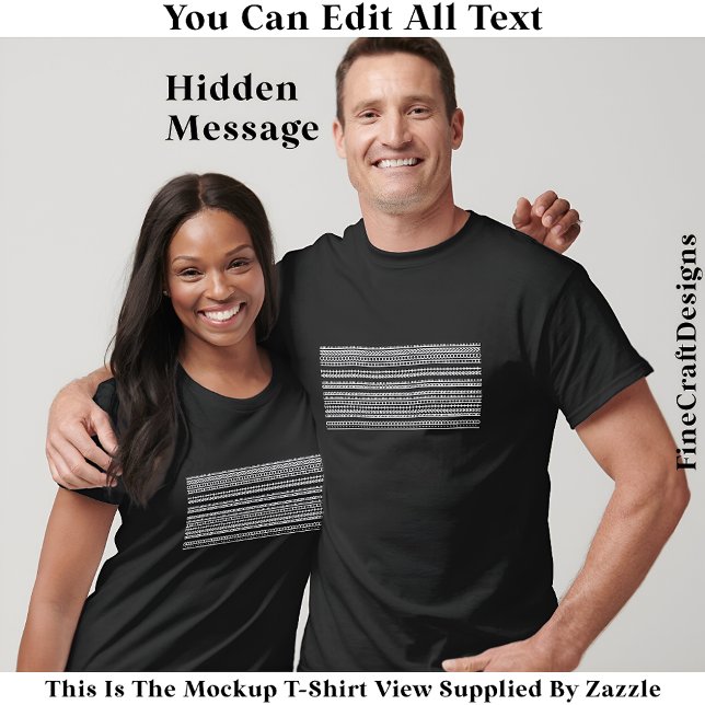 Camiseta I’d Rather Be At Home Hidden Message 084W Funny (Subido por el creador)