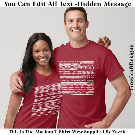 Camiseta I’d Rather Be At Home Hidden Message 084WM Funny
