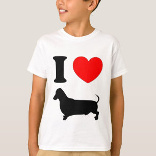 Camiseta I Dachshund del corazón