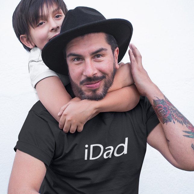 Camiseta i Dad (iDad) Black T-Shirt - Regalo del Día del Pa (Subido por el creador)