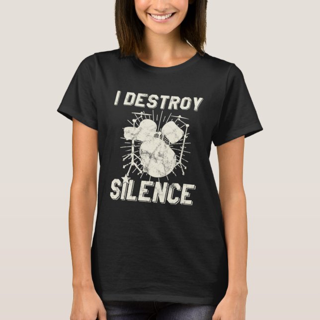 Camiseta I Destroy Silence Drummer (Anverso)