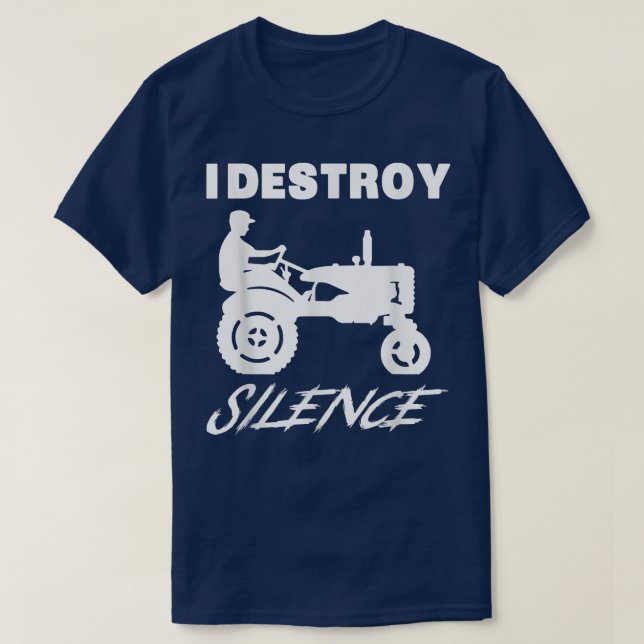 Camiseta I Destroy Silence Funny Farmer New Year 2022  (Diseño del anverso)