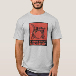 Camiseta I Destroy Silence - Retro Drummer