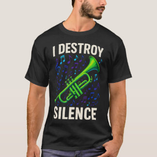 Camiseta I Destroy Silence - Saxofonista Música