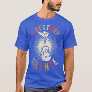 Camiseta I Destroy SilenceInstrument Vintage Western Guitar