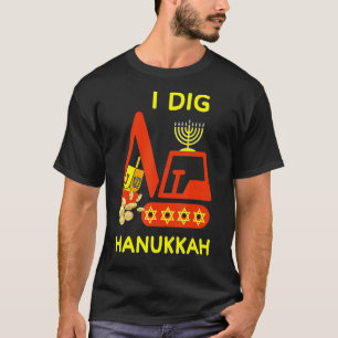 Camiseta I Dig Hanukkah Crane Construcción Niños Chanukah P