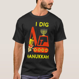 Camiseta I Dig Hanukkah Crane Construcción Niños Chanukah P