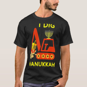 Camiseta I Dig Hanukkah Crane Construcción Niños Chanukah P