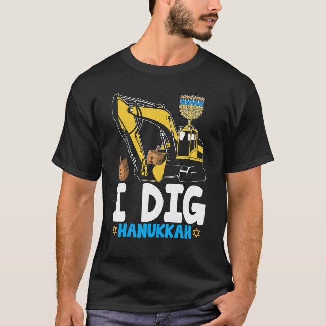 Camiseta I Dig Hanukkah Excavator Construction Kids Boys Ch (Anverso)