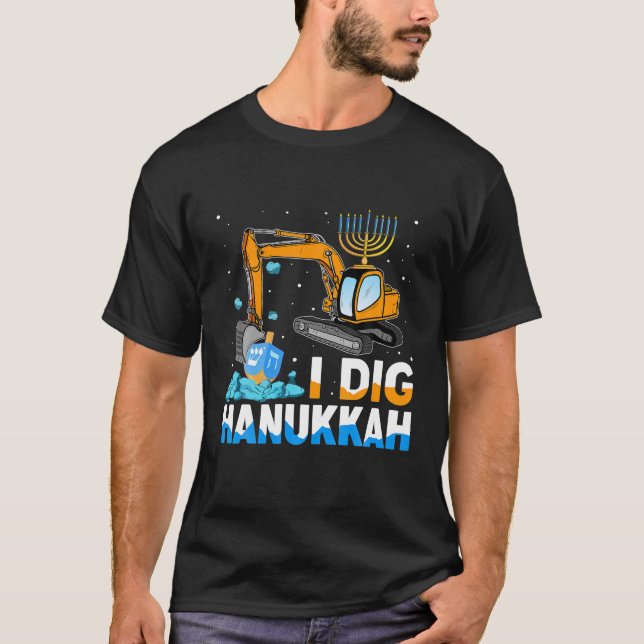 Camiseta I Dig Hanukkah Excavator Construction Toddler (Anverso)