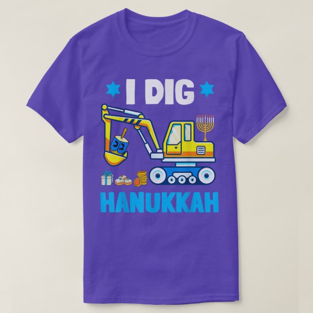 Camiseta I Dig Hanukkah Excavator Construction Toddler Hanu (Diseño del anverso)