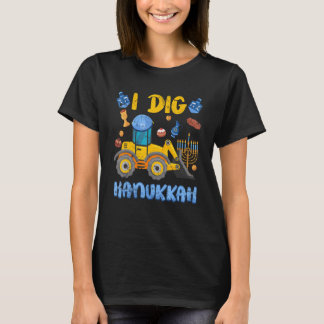 Camiseta I Dig Hanukkah Excavator Construction Toddler Kids