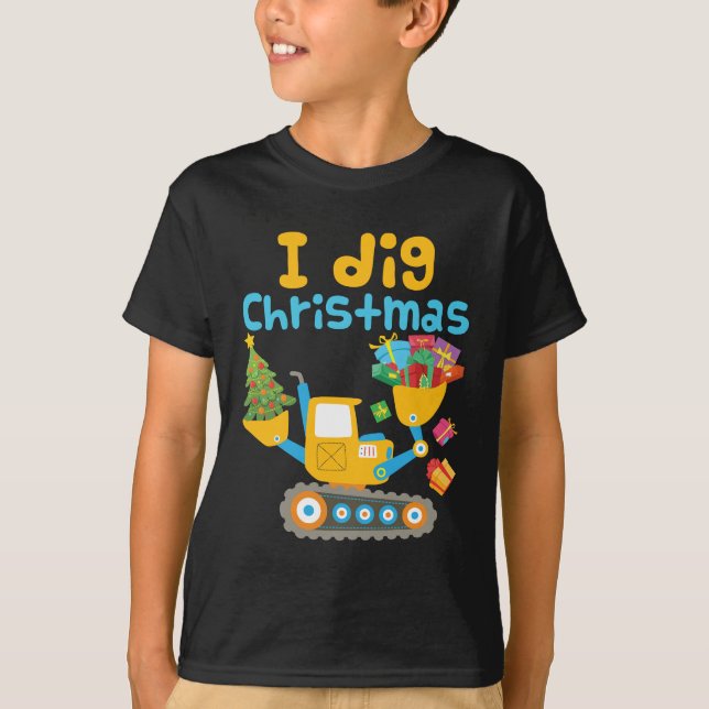 Camiseta I Dig Navidades Excavator Xmas (Anverso)
