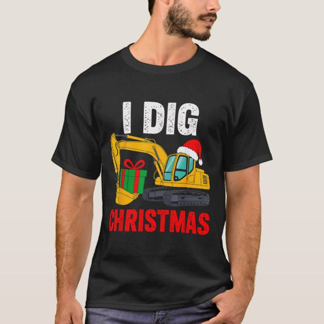 Camiseta I Dig Navidades Excavator Xmas Pjs Toddler Boys Ki (Anverso)