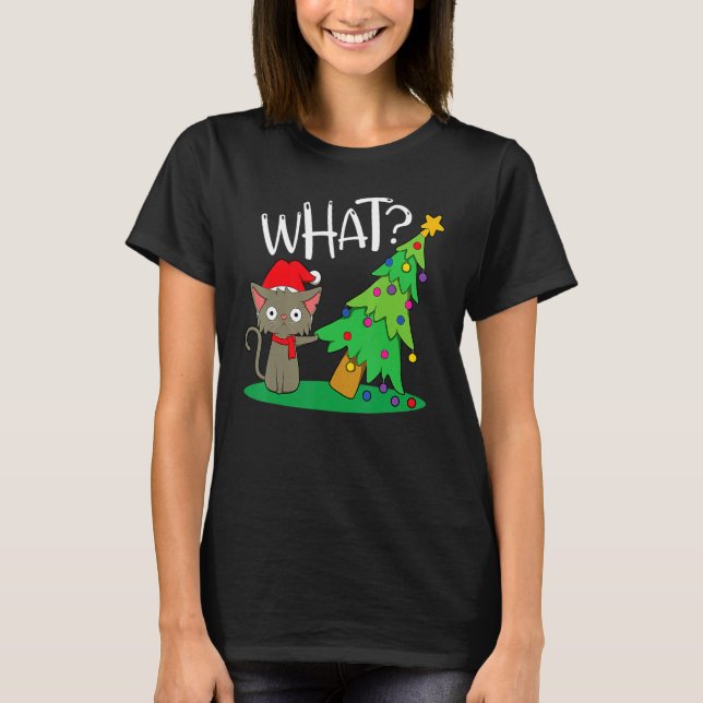 Camiseta I Do What I Want This Is My Christmas Pajama Cat (Anverso)